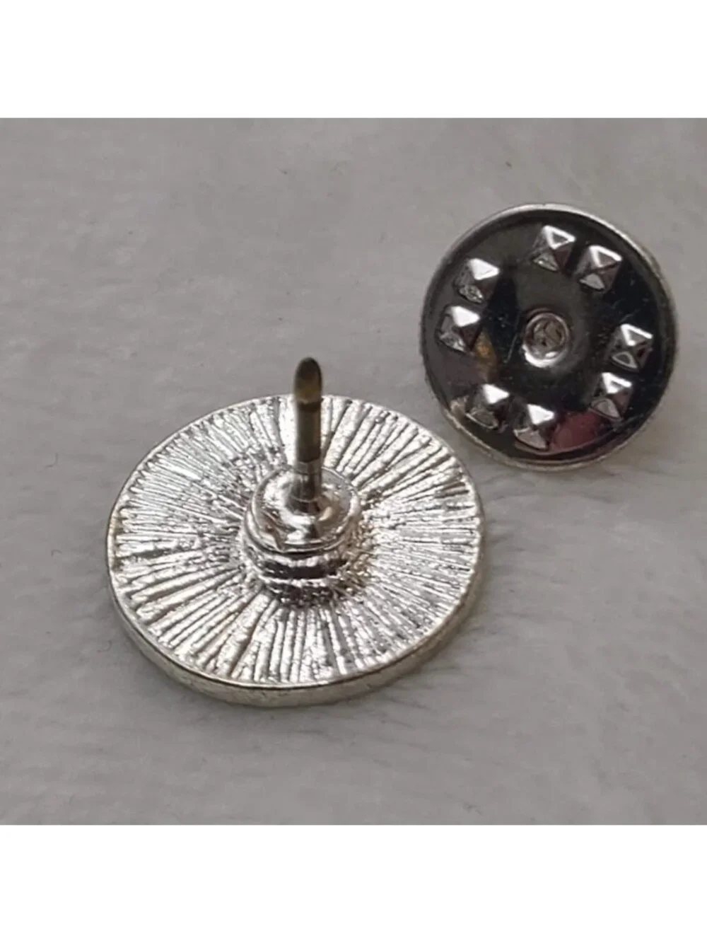 Evil Eye Nazar Enamel Tie Tack Lapel Pin Blue White Protection Amulet